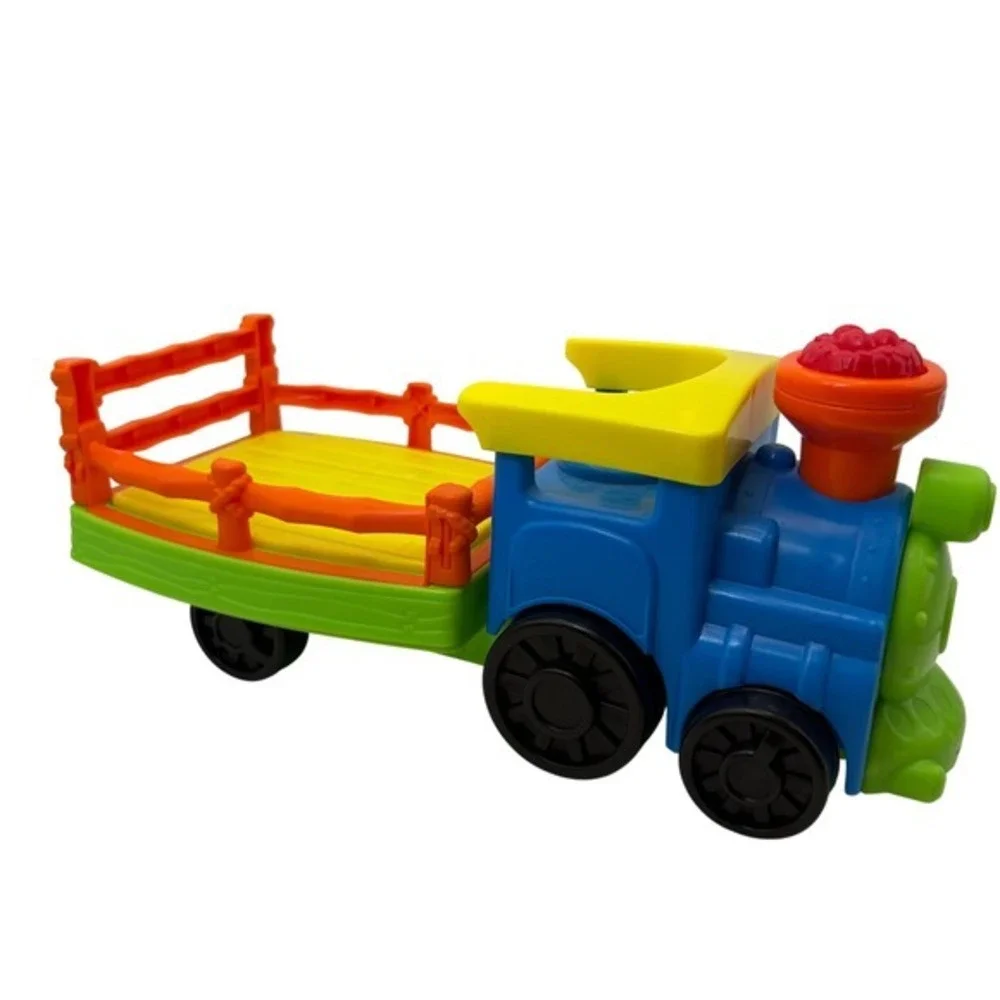 Fisher Price Little People Choo Choo Zoo Train Blue Green Orange Toy Engine Car